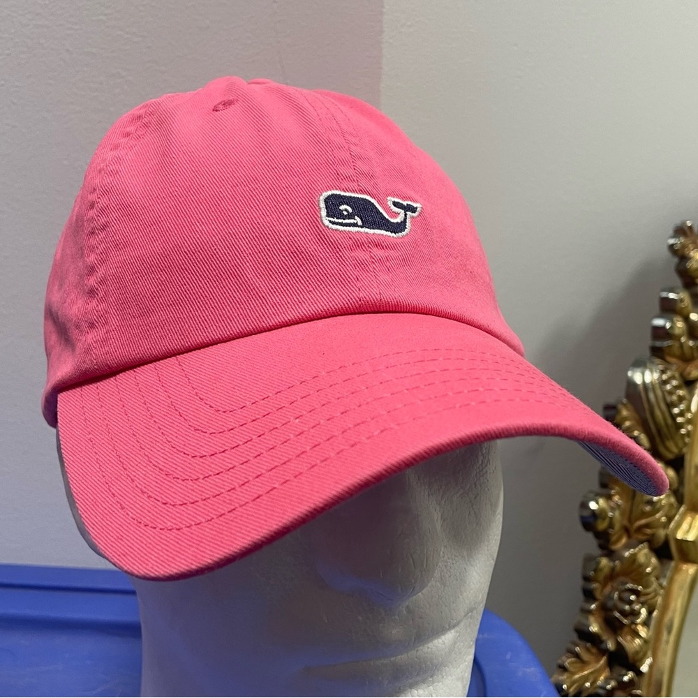 Vineyard Vines Whale Logo Pink Adjustable Hat